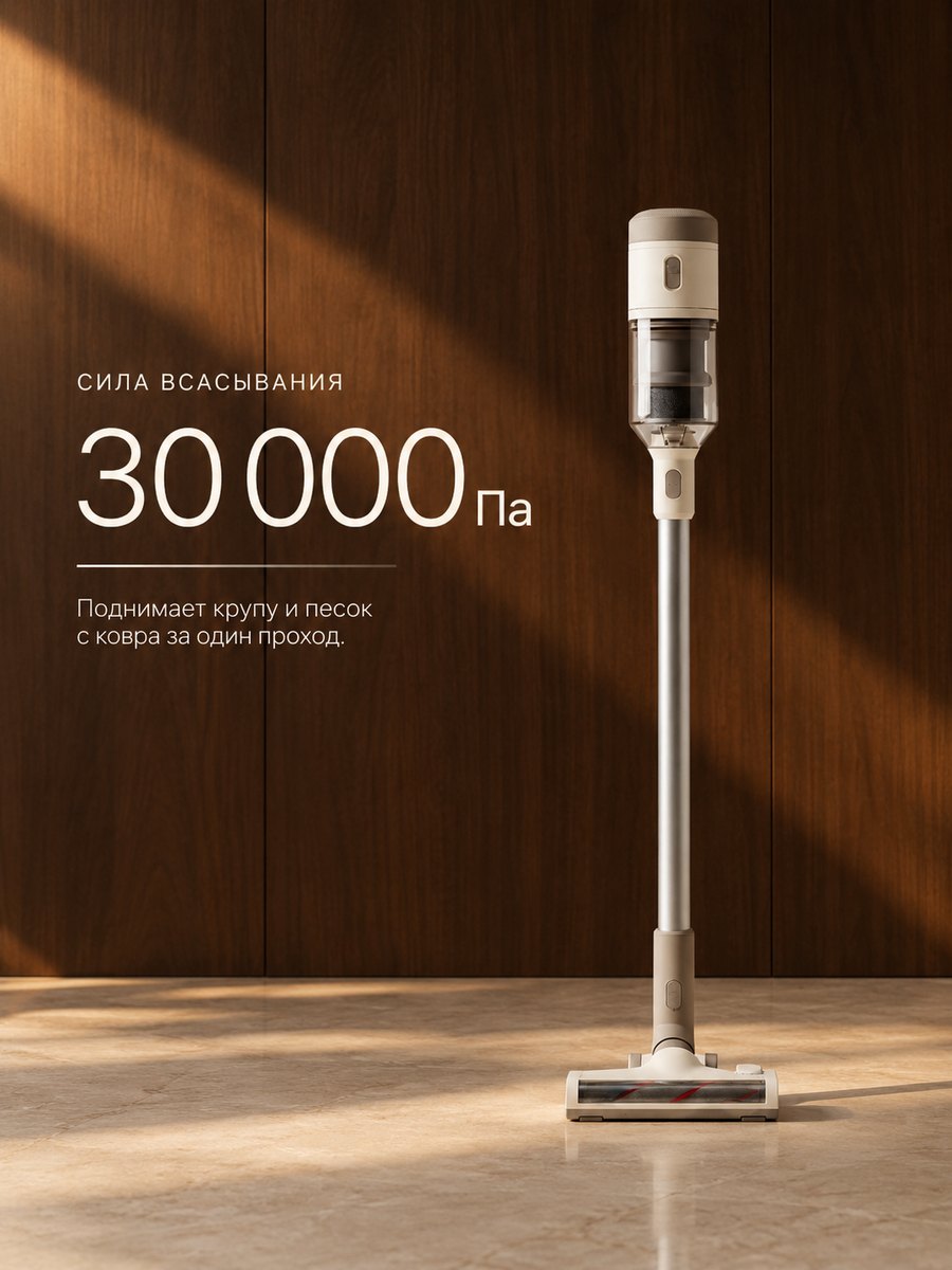 Слайд 2: сила всасывания 30 000 Па
